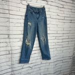 Old Navy  O.G. Loose High Rise Distressed Blue Jeans Women’s 2 Raw Denim Casual Photo 1