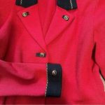 Toula Red Military Knit Blazer Gold Detailing Sz 4 NWT Photo 13