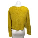 ZARA NEW  Women's Yellow Textured Boat Neck Long Sleeve Boxy Blouse Top Size S Photo 1