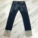 ETIENNE MARCEL Skinny Jeans Women 24 Blue Bleach Dip‎ Cuff Distressed Photo 7