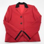 Michael Novarese Women Blazer Small Preppy Equestrian Minimal Old Money Academia Red Photo 12