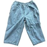 Woman Within Womens Capri Pants Classic Fit Size 16WP Denim Blue Photo 0