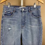 Ashley Mason Super high Rise Mom Jeans Size 13 Junior 29 Light Wash Distressed Cali Photo 11