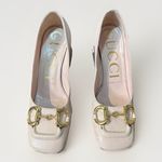 Gucci  Cream Horsebit Ballet Pump Flats Women's Heels Size 6 Photo 2