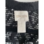 Chico's 1 Womens Medium Wool Blend Leather Embellished Open jacket Corp Career Photo 6