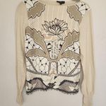 ETRO Milano wool and silk floral sweater Green Size 8 Photo 0