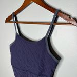 Beyond Yoga  blue textured spaghetti strap tank top cami layer top size small Photo 7