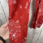 Urban Outfitters  Pants Women XS Red‎ Floral Marguerite Linen Blend Colorful Photo 5