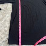 Vince  Large Black Cotton Boat Neck Open Back Tunic Long Sleeve Tee Tshirt Photo 5