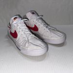 Nike  Court Legacy Shoes Womens 9.5 White Pink Canvas Low Top Sneakers CZ0294-102 Photo 1