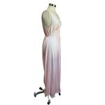 Lorriane 1980s Vintage Pink Nylon Lace Sweep Romantic Slip Nightgown Size L Size L Photo 2