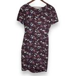 August Silk 100% Silk Faux Wrap Floral Dress Womens 10 Brown NWOT Photo 3