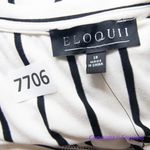 Eloquii New! cross front Wrap Around Dress black white stripe, 18 Photo 13