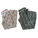 Artisan NY Lot of 2 Women’s Stretch Pants Ultra Flirt Black Striped & size M Photo 1