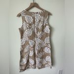 Charlie Paige NWT  Linen Cotton Palm Tan Dress Medium Photo 4