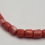 Vintage Angel Skin Coral Carved Tulip Necklace (16.5") Pink Photo 1