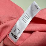 ASOS NEW  Off The Shoulder Top 16 Pink Flutter Sleeve Barbiecore Slit Minimalist Photo 6