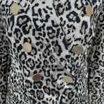 Rachel Parcell NWT Leopard Metallic Jacquard Double Breasted Blazer Jacket Small Photo 4
