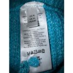 Pilcro Anthropologie  Cozy Cowl-Neck Aqua Blue Knit Dolman Sleeve Sweater XL Photo 6