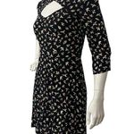 Cooperative Women's Black skater dress with multi-color bird print size 0 Photo 3