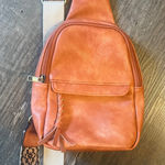 FINAL PRICE Orange Faux Leather Sling Bag Photo 0
