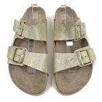 Birkenstock Arizona Sandal Washed Metallic Cream Gold Crackle Neutral Size EU 41 Photo 1