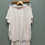 Splendid  Sort Sleeve & Pants Button Up Pajamas Set Pink Stripe XL Photo 4