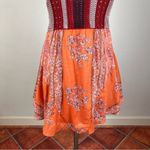 Free People  Katie Paisley Crochet Mini Dress Photo 5