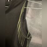 Ny Collection  Black Cold Shoulder Sweatshirt with Chain Accents Photo 4