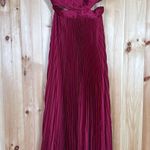 Lulus NWT  Got the Glam Wine Red Pleated Cutout Maxi Dress Wedding Bridesmaid M Photo 1