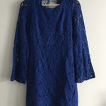 Miss Me MM Couture  Open Back‎ Royal Blue Long Sleeve Shift Dress Womens S… Photo 0