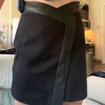 BCBGMAXAZRIA BCBG BLACK SKIRT WITH LEATHER DETAIL NEVER WORN Photo 6