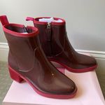 Kate Spade NIB puddle jumpers Stylish Brown and Red Ankle Boots women 11 Photo 0