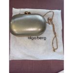 olga berg Marta Metallic Clutch in Gold Womens Purse Shoulder Handbag Photo 5