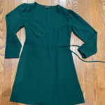 Topshop  Dark Green Long Sleeve Dress Photo 0