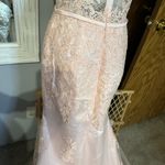Hebeos Elegant Lace Pink Evening Gown Photo 3