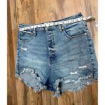 We The Free  People Women's High Rise Denim Shorts Distressed Button Fly Size‎ 32 Photo 6