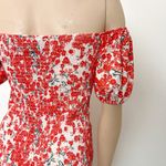 Hello Molly [] Orange Floral Print Smocked Ruffle Haven View Dress NWT Sz Large L Photo 7