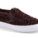 Tory Burch Floral NEW Flower Rosette Slip On Sneaker - Dark Red Brown 6 fall Photo 2
