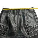 BLANK NYC Faux Leather Moto Mini Skirt Streetwear Style Zippers Sz 26 / 4 Revolve Photo 5
