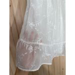 Lulus NWT  Cutest Icon White Embroidered Off-the-Shoulder Mini Dress Babydoll L Photo 7