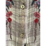Johnny Was  Caelynn Button Back Embroidered Shirt Small Photo 10