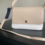 Tommy Hilfiger Tan and White Crossbody Bag with Minimalist Design Photo 0