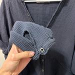 Free People  Daydream button down blue / grey Photo 2