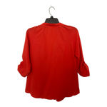 Under Skies  Women Blouse Size Medium V-Neck Rolled Tab 3/4 sleeve Top Tees Photo 2