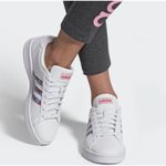 Adidas Grand Court White Floral Size 6.5 Photo 4