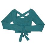 Le lis  green cross back long sleeve top Photo 0