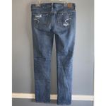 American Eagle  Outfitters Ripped Distressed Medium Wash Blue Skinny Jeans 6 Photo 2