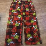 The Grinch Pajama Pants Size Large Red Photo 4