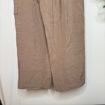 Madewell Straight Cargo Pants in Softdrape Tencel Light Umber size L Large NL207 Photo 6
